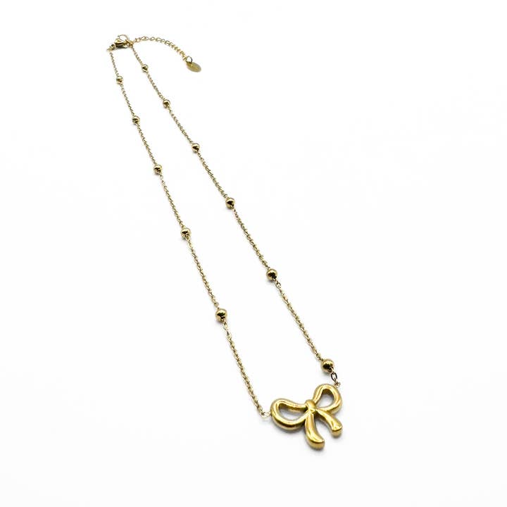 ellee - creations - Wholesale Pendant/Charm Necklace - Steel Necklaces set Gold