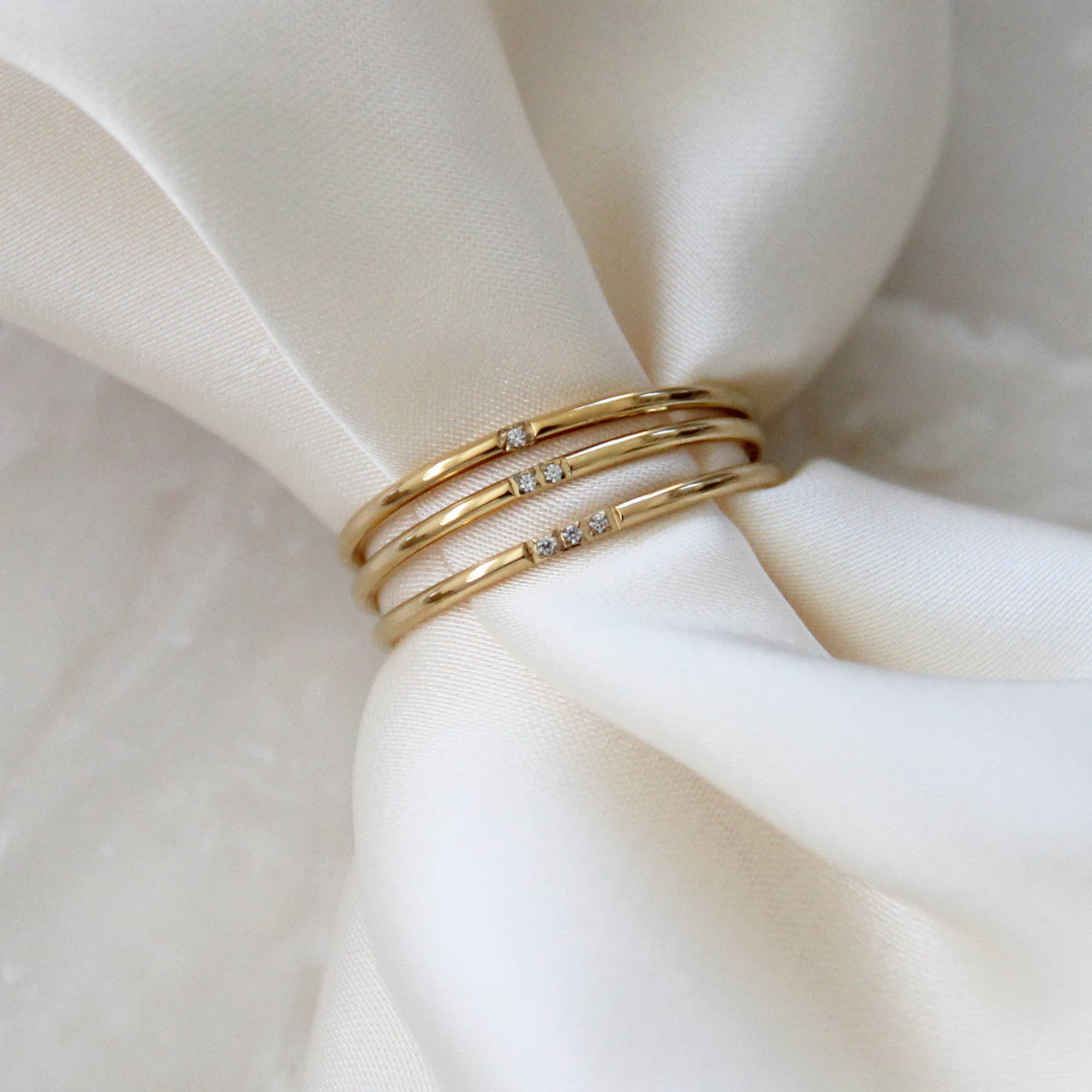 Gold Mina Band Ring Set for wholesale on Faire1