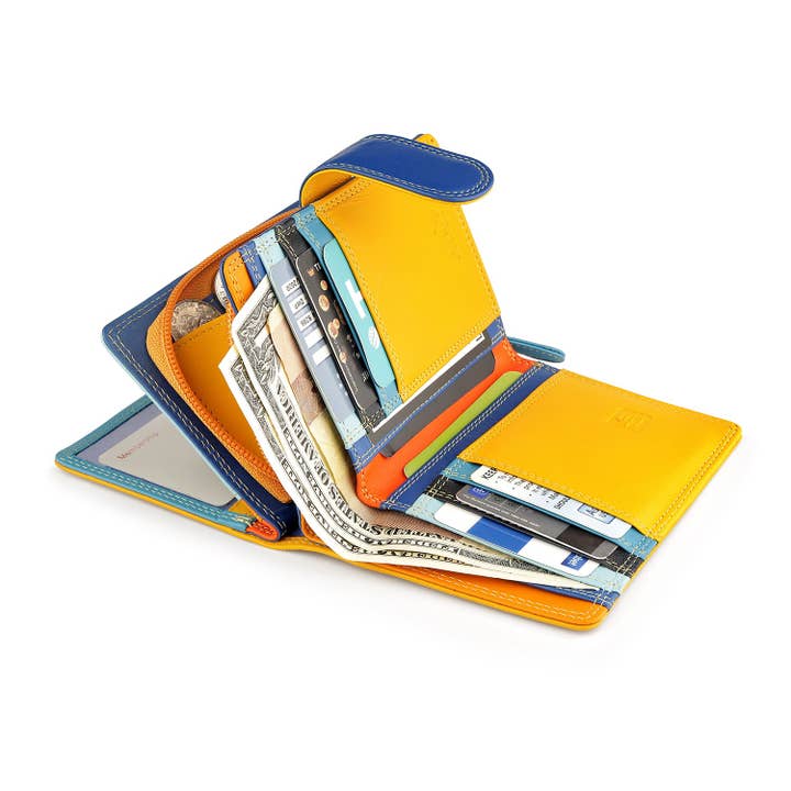PRIMEHIDE - Wholesale Portemonnee - Dames - Portemonnee met dubbele klep uit de London Collection - 60815