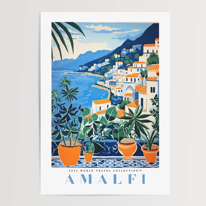 Poster voor op reis naar Amalfi voor wholesale door Enchanted Sights