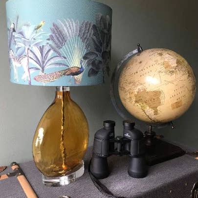 Darwin's Menagerie Green Lamp Shade for wholesale by Mustard & Gray Ltd