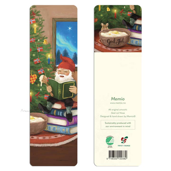 God Jul Nisse Bookmark for wholesale by Memio Illustrated Designs