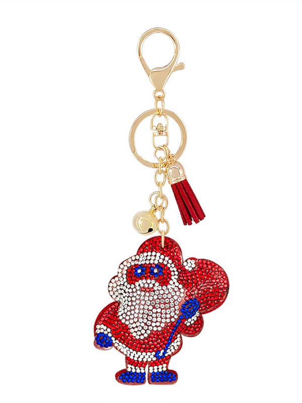 Santa Claus Rhinestone Key Chain for wholesale by Ole