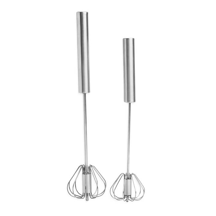 Core Home - Wholesale Whisk - 2pc Stainless Steel Rotating Whisk Set1