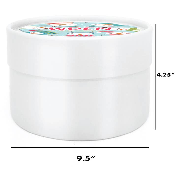 White Confetti Box - Wholesale Gift Box - White or Black Round Gift Box- Keepsake Gift Box5