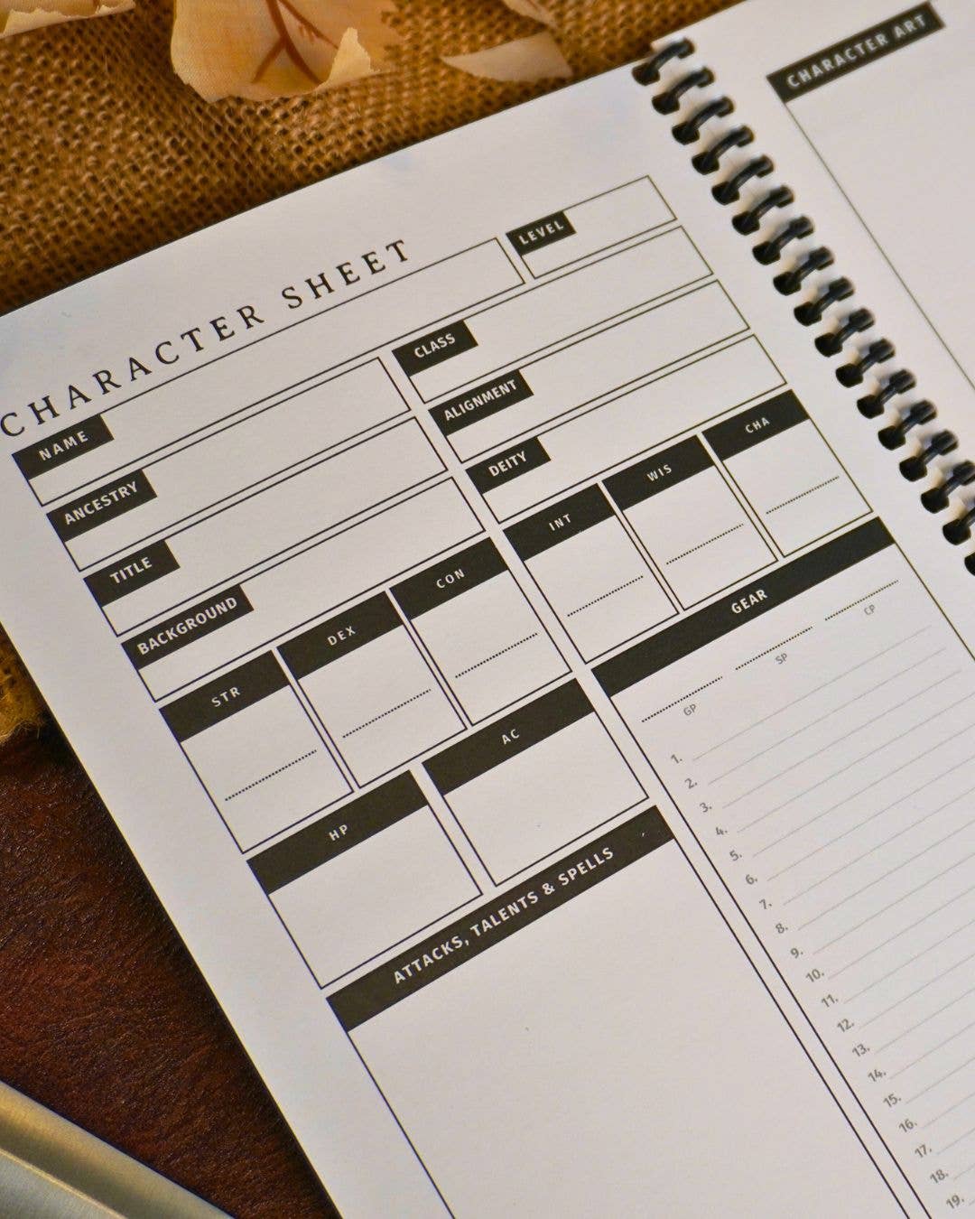 Minva Tabletop Design Co - Wholesale Journal/Diary - Dungeon Codex Shadowdark RPG Character Journal1