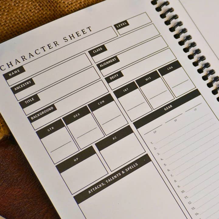 Minva Tabletop Design Co - Wholesale Journal/Diary - Dungeon Codex Shadowdark RPG Character Journal1