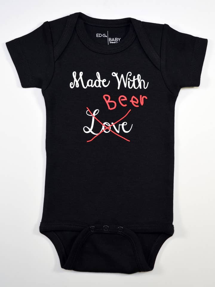 Made With Beer Bodysuit for wholesale by Ed G Baby