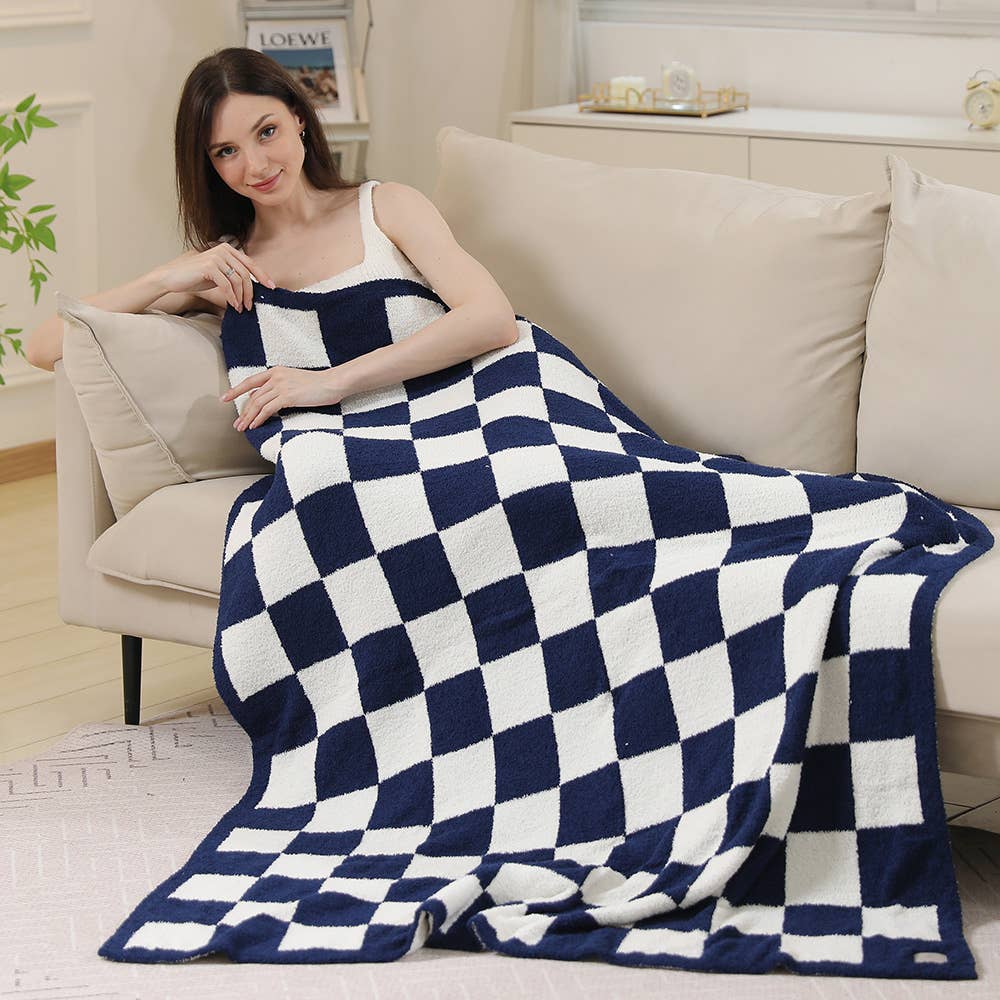 Sensibling Corp. – wholesale Throw blanket – Reversible Checkerboard Patterned Throw Blanket
20
