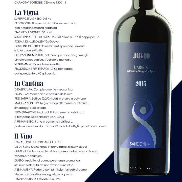 Cantina Sandonna - Venta al por mayor Vino tinto - Umbria IGT tinto Jovio