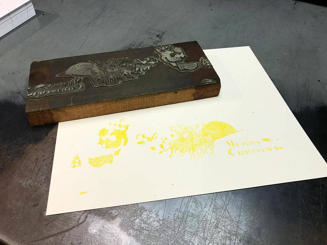 Igloo Letterpress - Wholesale Christmas Card - Merry Christmas Vintage Letterpress Card2