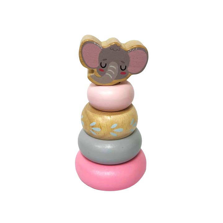 ToysLink - Wholesale Wood toy – Child - Wooden Mini Safari Animal Stacking Toy2