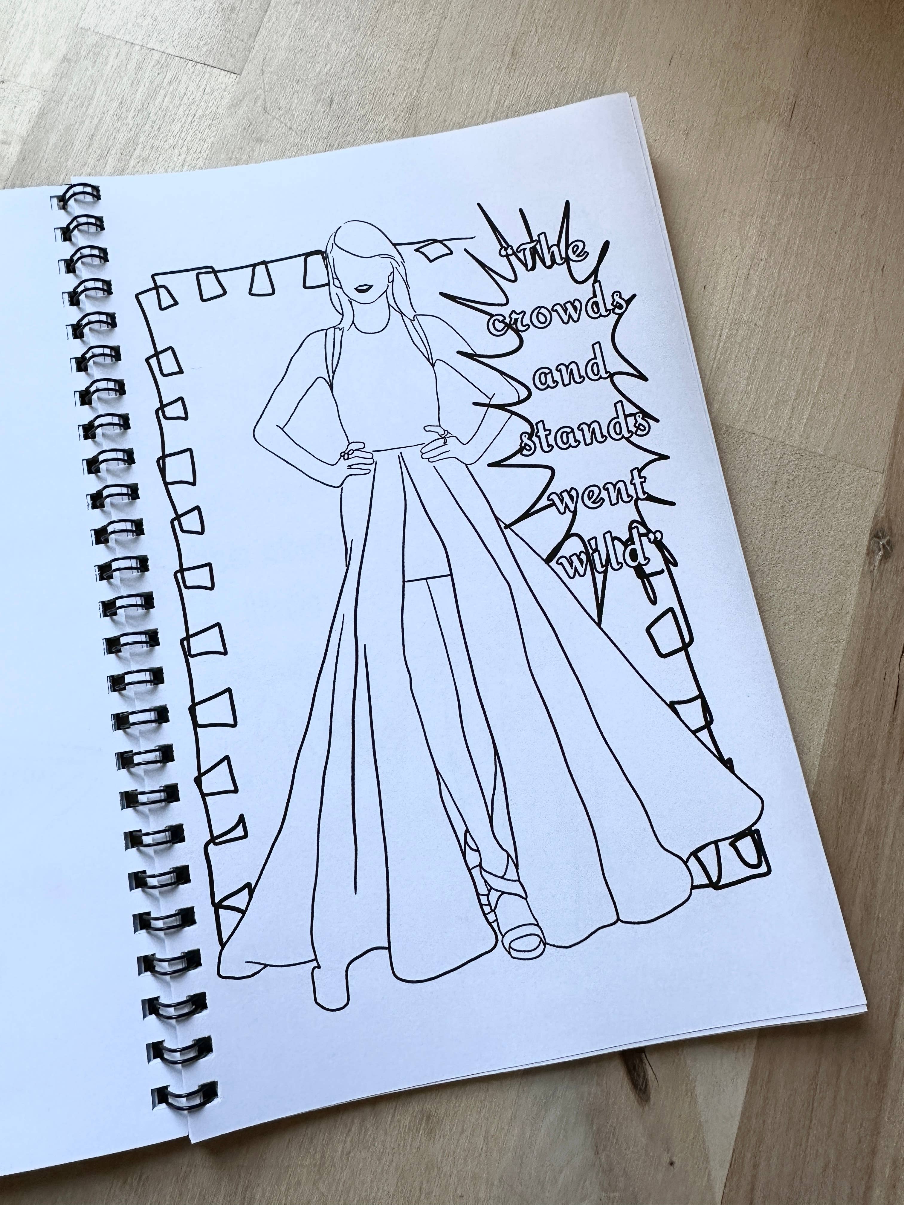 UNDERDOG NATION - Wholesale Coloring & Activity Book - Adult - A Swiftie Coloring Book - Red Carpet Style8