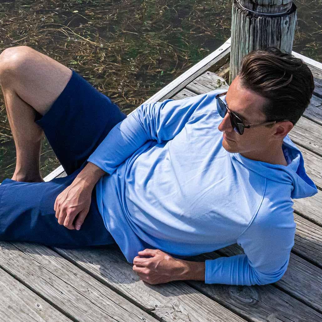 Sun50 - Vente Sweat à capuche - homme - Sweat à capuche de protection solaire à manches longues Pacifica pour hommes UPF 50+21