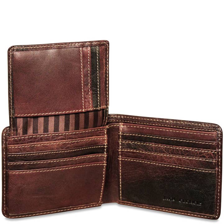 Jack Georges Leather Goods – wholesale Wallet - Men’s – Voyager Bifold Wallet with ID Flap #73024