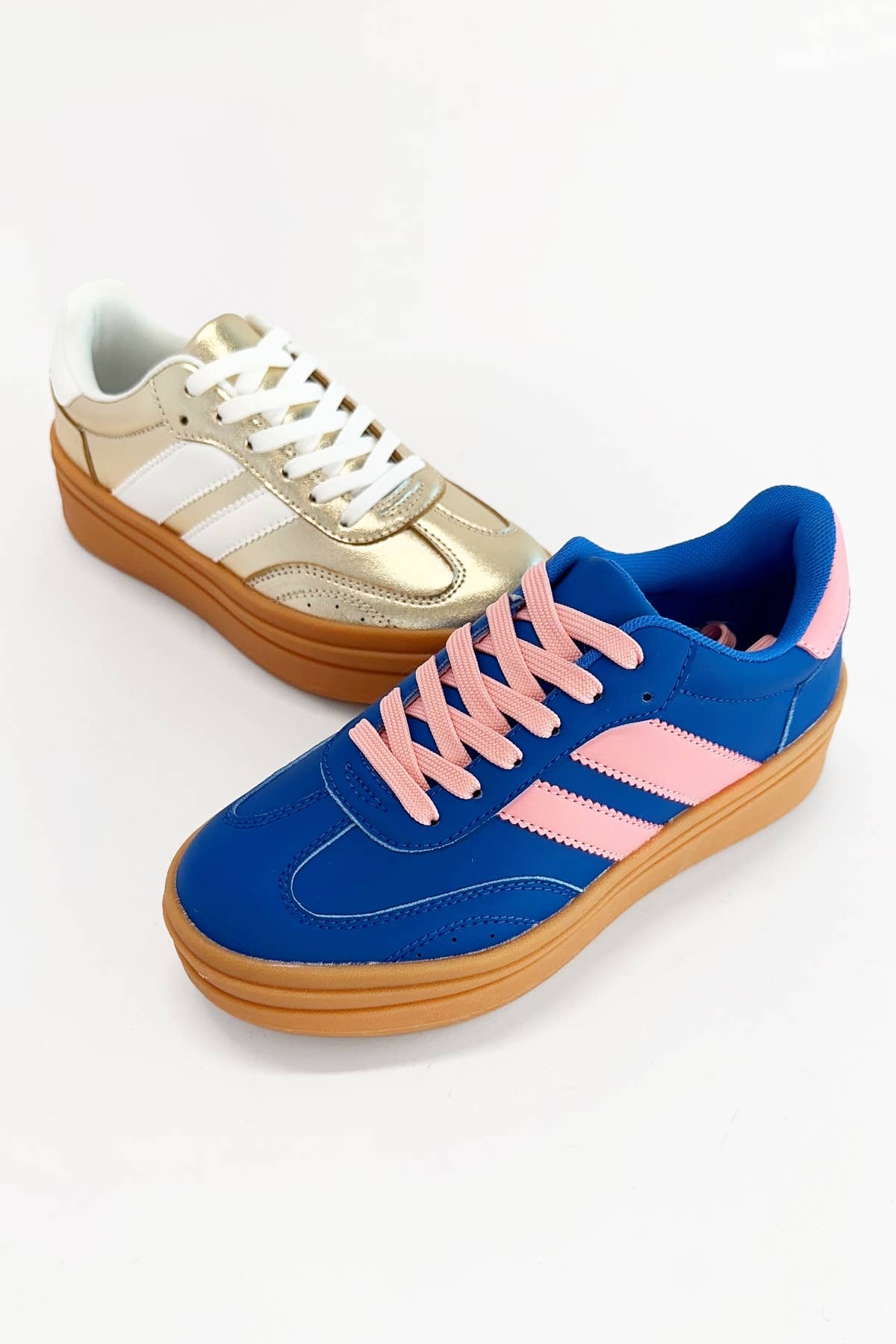 CCOCCI – Sapatilha Lifestyle - Mulher por atacado – Tênis Plataforma com Dupla Faixa TOPPING-037