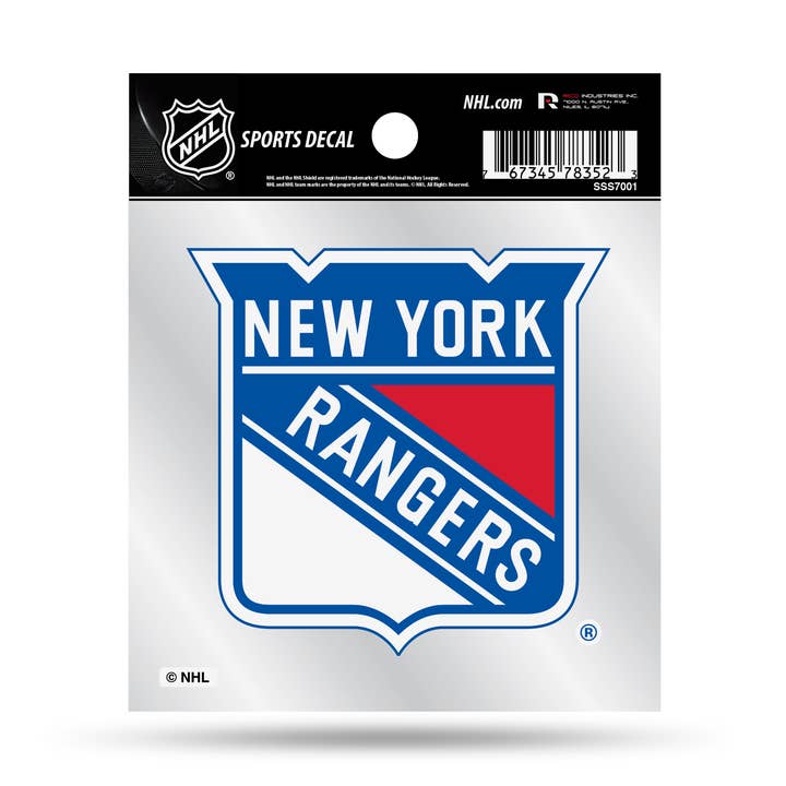 New York Rangers 4" x 4" Decal for wholesale by Rico Industries