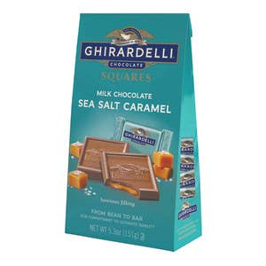 L&F Universal Goods - Vendita all'ingrosso Barretta di cioccolato - Ghirardelli Cioccolato al Latte Caramello al Sale Marino Quadrati 6/5,32OZ0