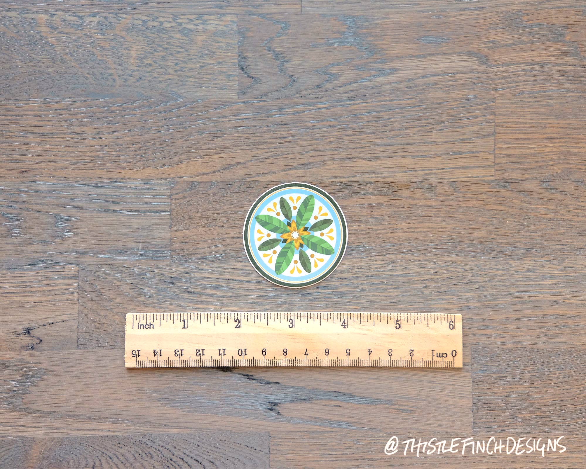 Thistle Finch Designs – Großhandel Aufkleber – Niederländischer Vinyl-Aufkleber mit Sommer-Rosette, PA0