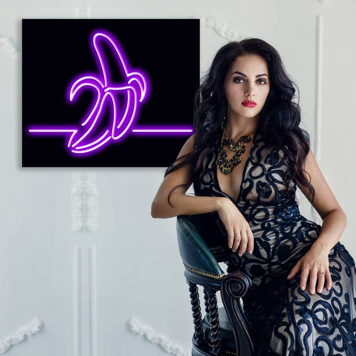 LED Neon Sign BANANA with remote control for wholesale by Mad About Neon