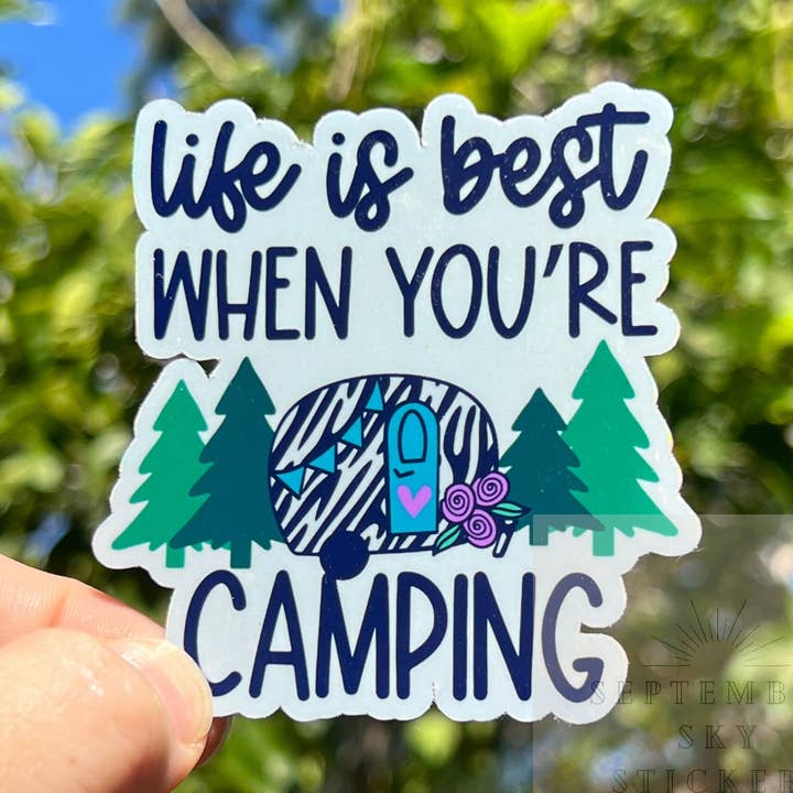 Glamping Sticker | Waterproof Sticker | Hydro Sticker | Wate for wholesale by September Sky Stickers