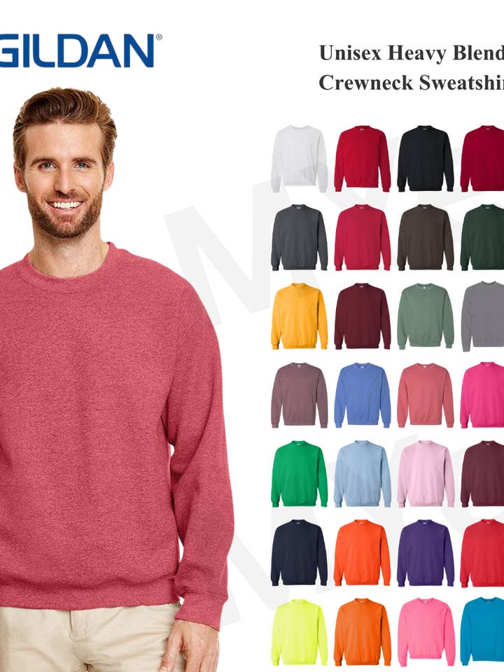 MYES BULK APPAREL - Wholesale Sweatshirt - Unisex - Gildan Heavy Blend Fleece Sweatshirt – Everyday Warmth1