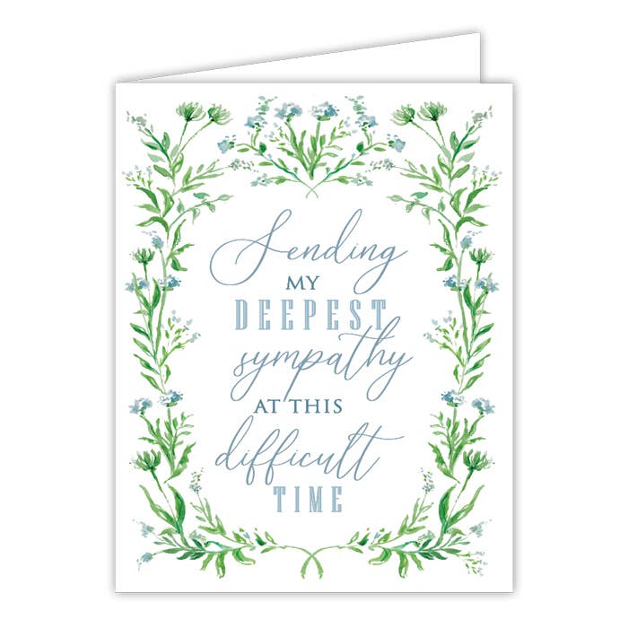 Sending My Deepest Sympathy At This Difficult Carte de pour la vente par RosanneBeck Collections