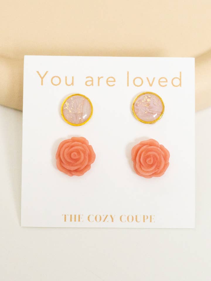 Elsket øreringesæt, gavesæt, Valentinsøreringe for engroshandel hos The Cozy Coupe