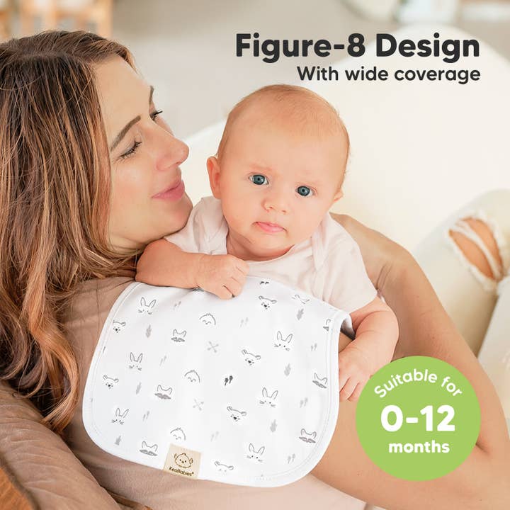 Nordic KeaBabies 5-Pack Urban Burp Cloths for wholesale on Faire