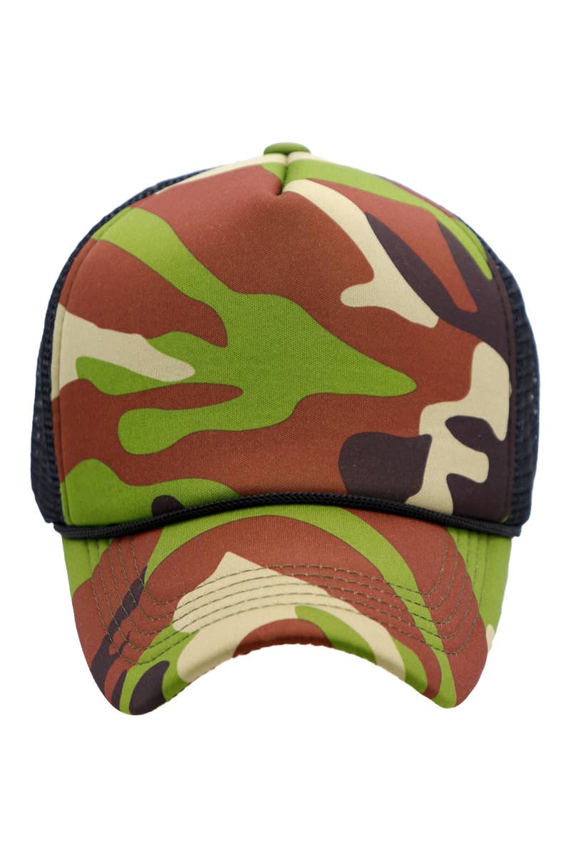 Cap Zone - Wholesale Trucker Hat - Unisex - Camouflage Five Panel Foam Trucker Hat3