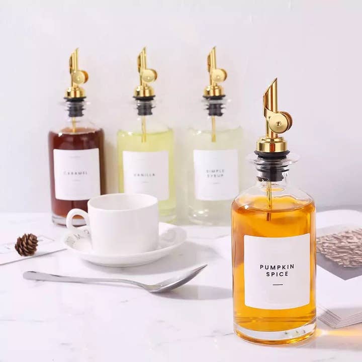 Tea and Linen - Wholesale Oil/vinegar dispenser - Syrup & Oil Dispensers - Set of 2