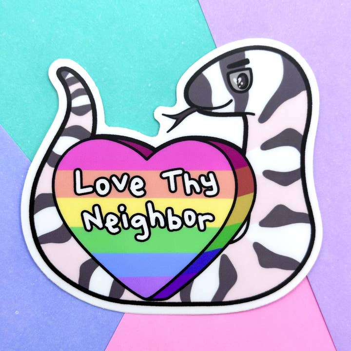 Love Thy Neighbor Sticker for wholesale by MarshyNoodle