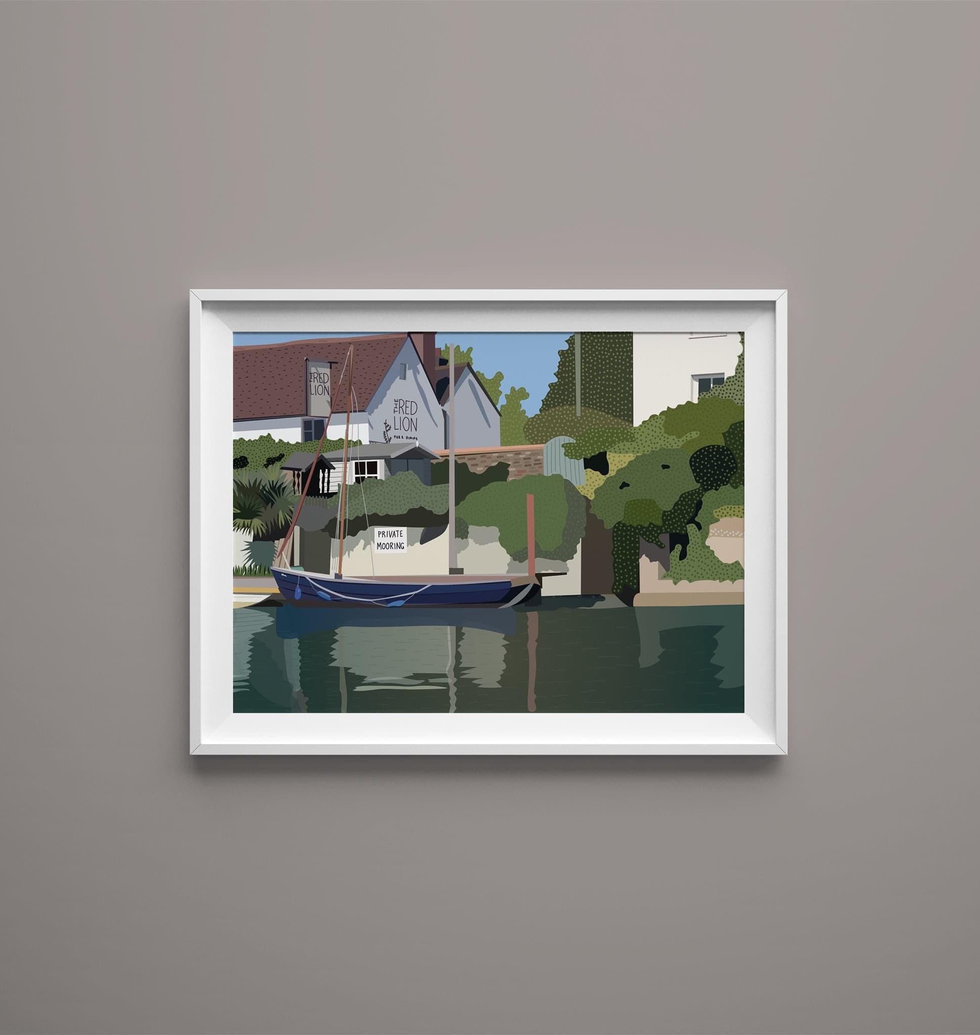 JezzzDesigns – Engroshandel Kunsttryk – Rød Løve - Shepperton - Kunsttryk