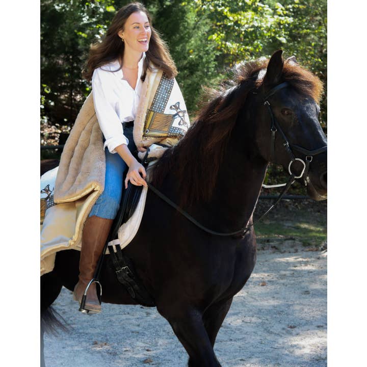 Pretty Rugged - Vendita all'ingrosso Plaid - Coperta Equestre in Finta Pelliccia di Cammello