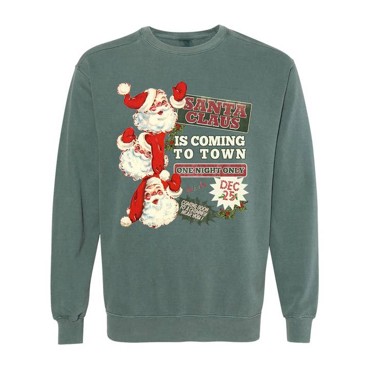 Pull de Noël graphique rétro vintage du Père Noël pour la vente par Taylor Grace
