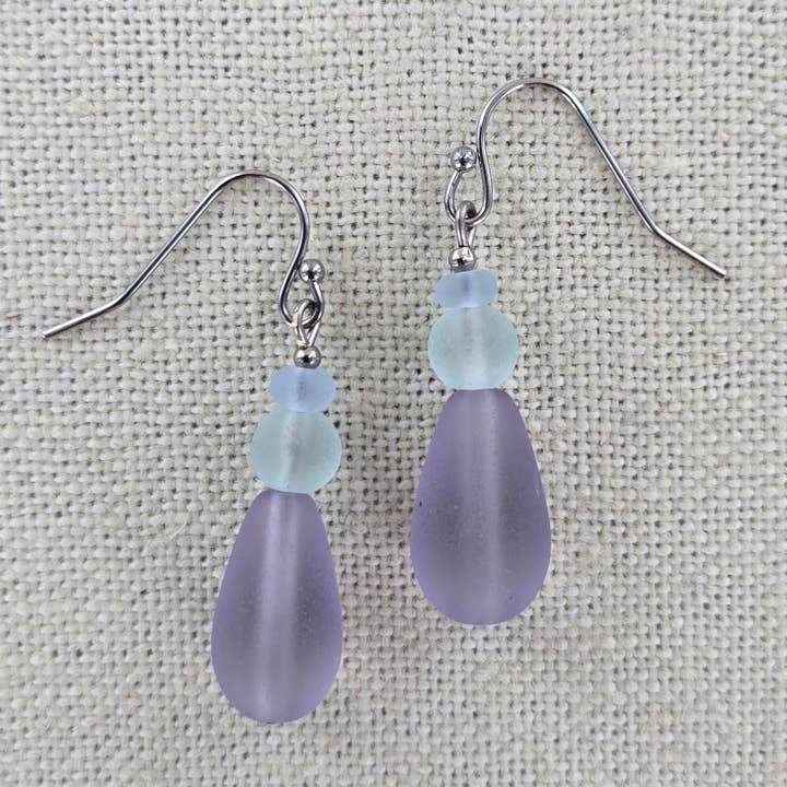 Sadie Green's Jewelry - Wholesale Dangle Earrings - Sea Glass Drop Earring 1711-SP4