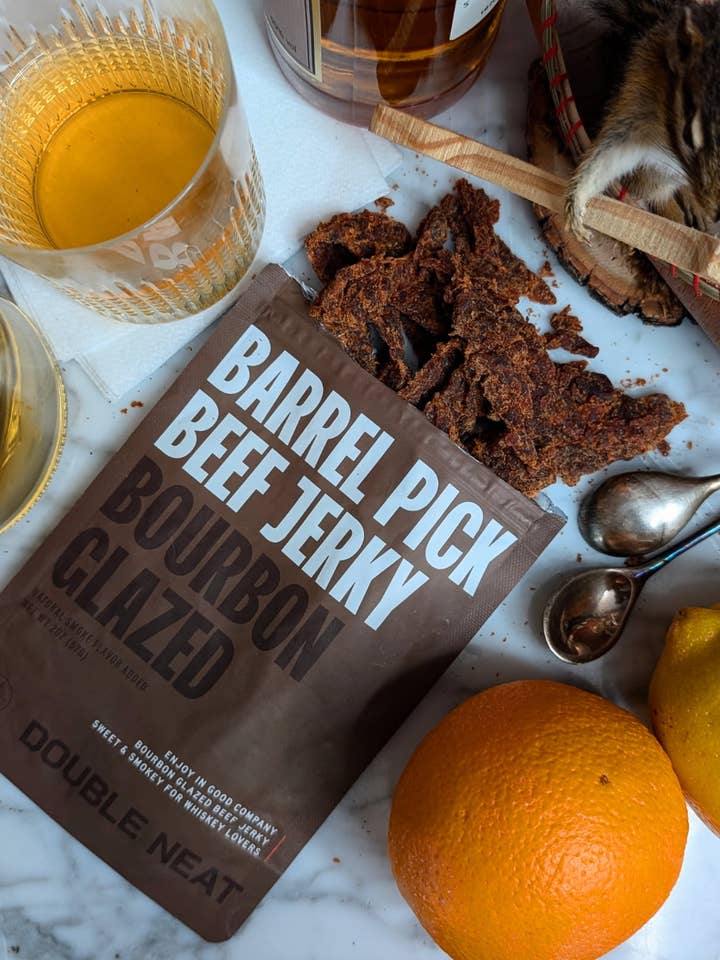 Bourbon Glazed Beef Jerky for wholesale by Double Neat