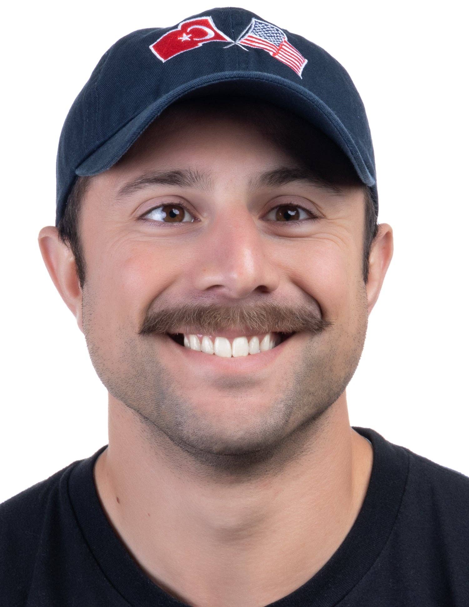 Navy Turkey and US Flag Hat | American Friendship Nations Flag Baseball Low Profile Dad Hat for Men Women for wholesale on Faire2