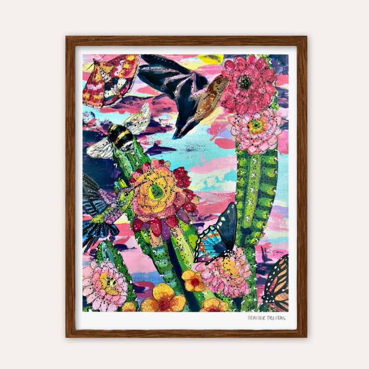 Dawn Desert Pollinators Fine Art Print for wholesale by Heather Freitas
