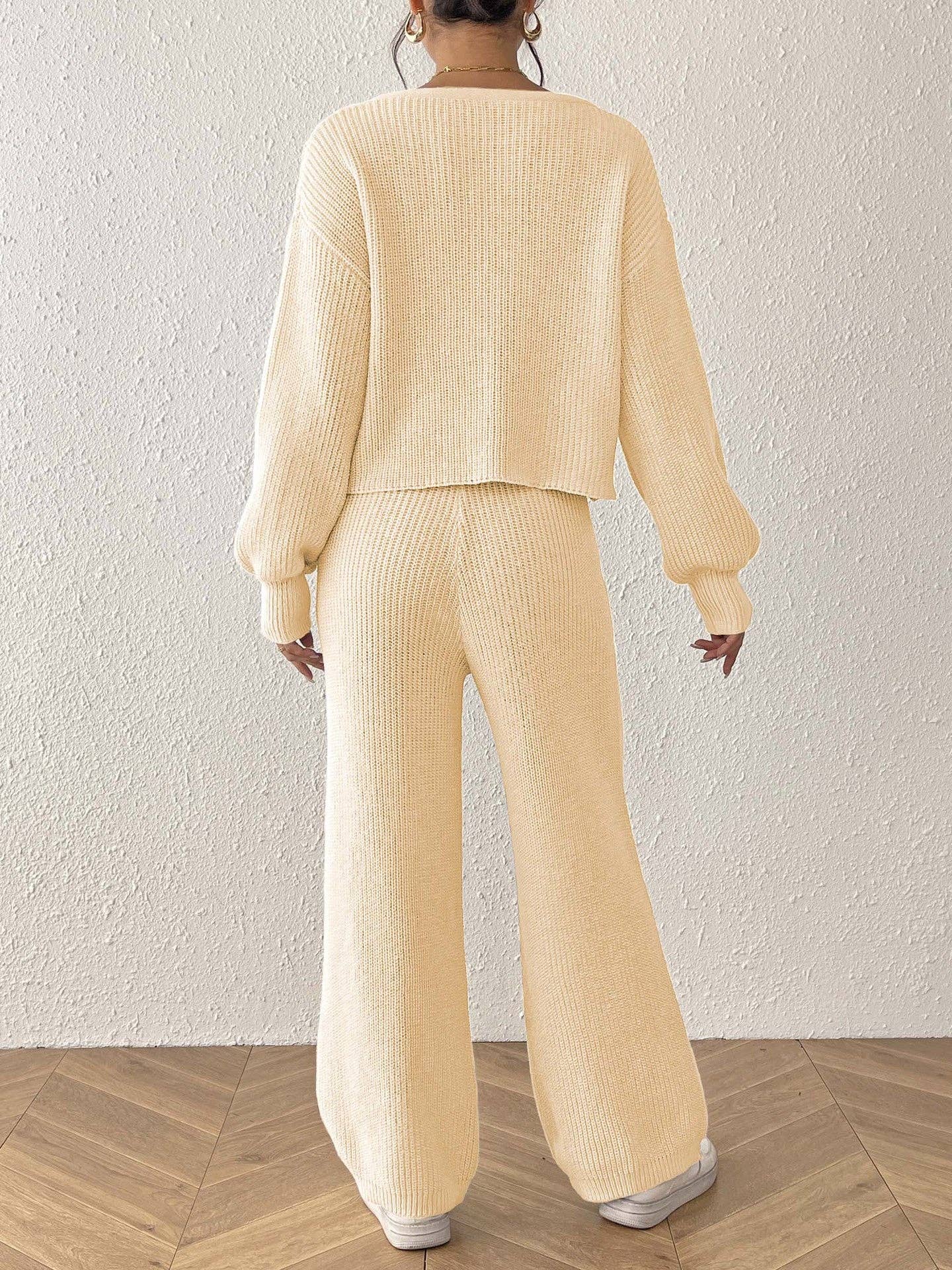 Suhkasana – Engroshandel Loungesæt - Dame – Hyggeligt To-delt Sæt | Cardigan med Knapper & Bukser med Snoretræk11
