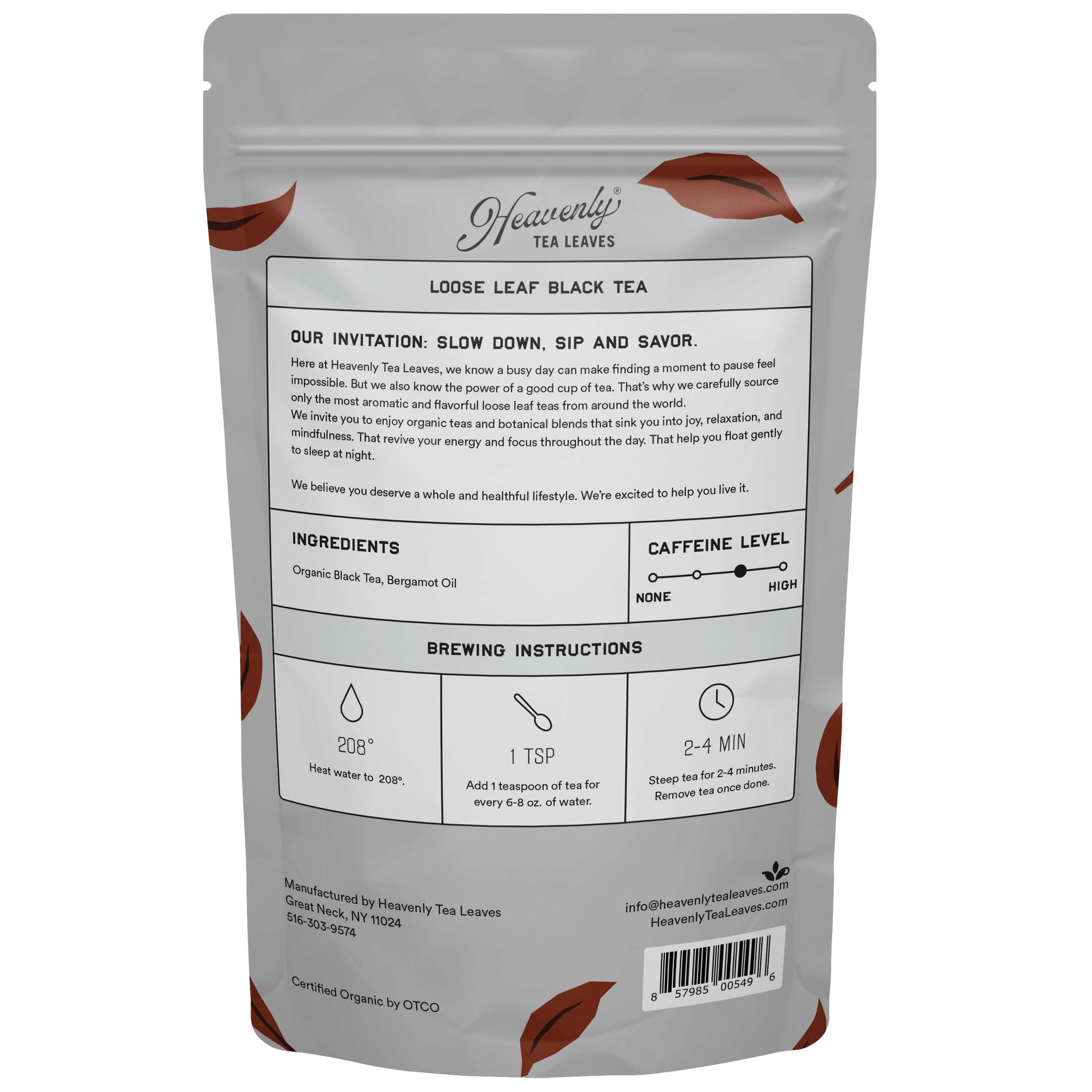 Heavenly Tea Leaves - Wholesale Loose Tea - Organic Earl Grey, Bulk Loose Leaf Black Tea, 1 lb.1