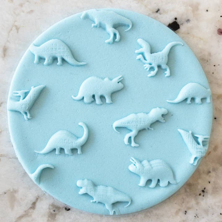 Dinosaur Print POPup Embosser Cookie Biscuit Stamp for wholesale by Cut Bake Stamp
