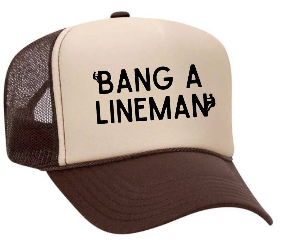 Inappropriate Trucker Hats - Vendita all'ingrosso Cappellino  da camionista - Unisex - Cappello da camionista Bang A Lineman21