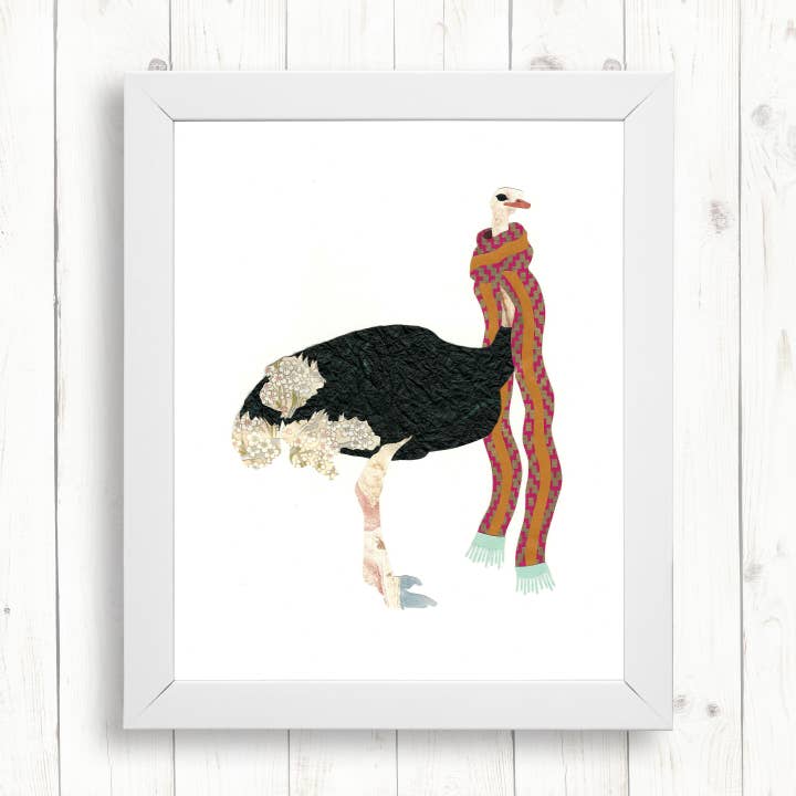 Ostrich Art Print for wholesale by Whimsy Spot