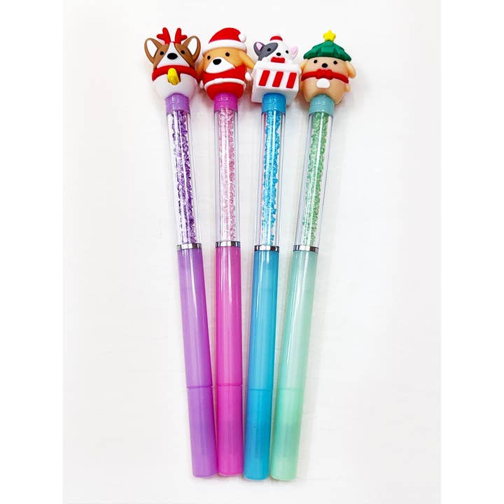 Christmas Theme Gem Ball Point Pen for wholesale by Love and Repeat