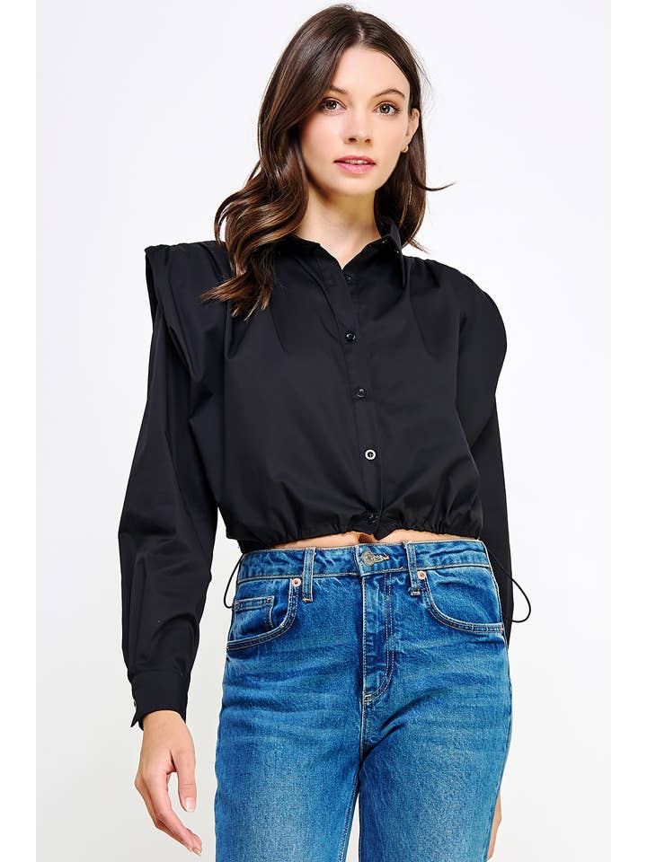 Strut & Bolt – Engroshandel Skjorte med buttondown – til kvinder – Skulderpude Button Down Poplin skjorte11