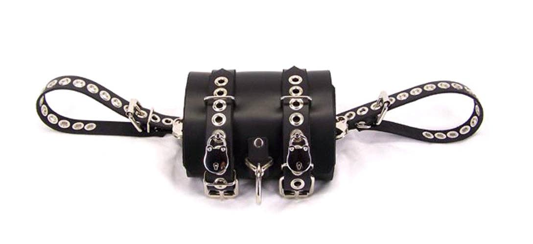 Axovus – wholesale Sex toy – Locking Lined Leather Arm Binder