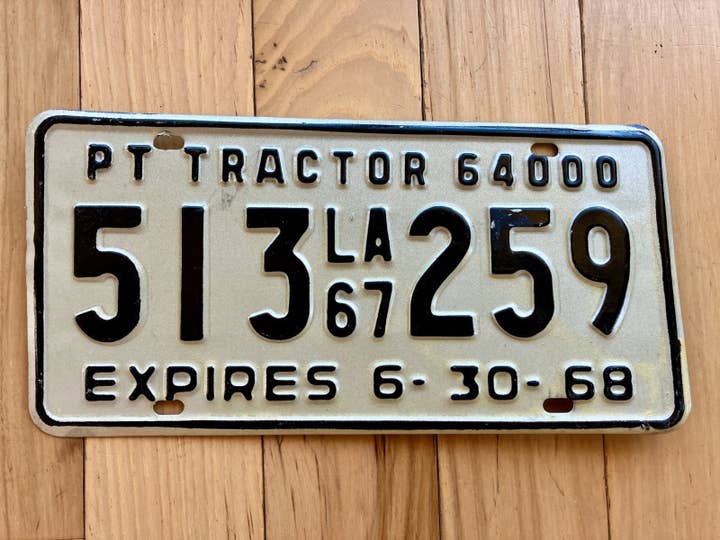 1967 Louisiana PO Traktor-Kennzeichen für den Großhandel von RusticPlates