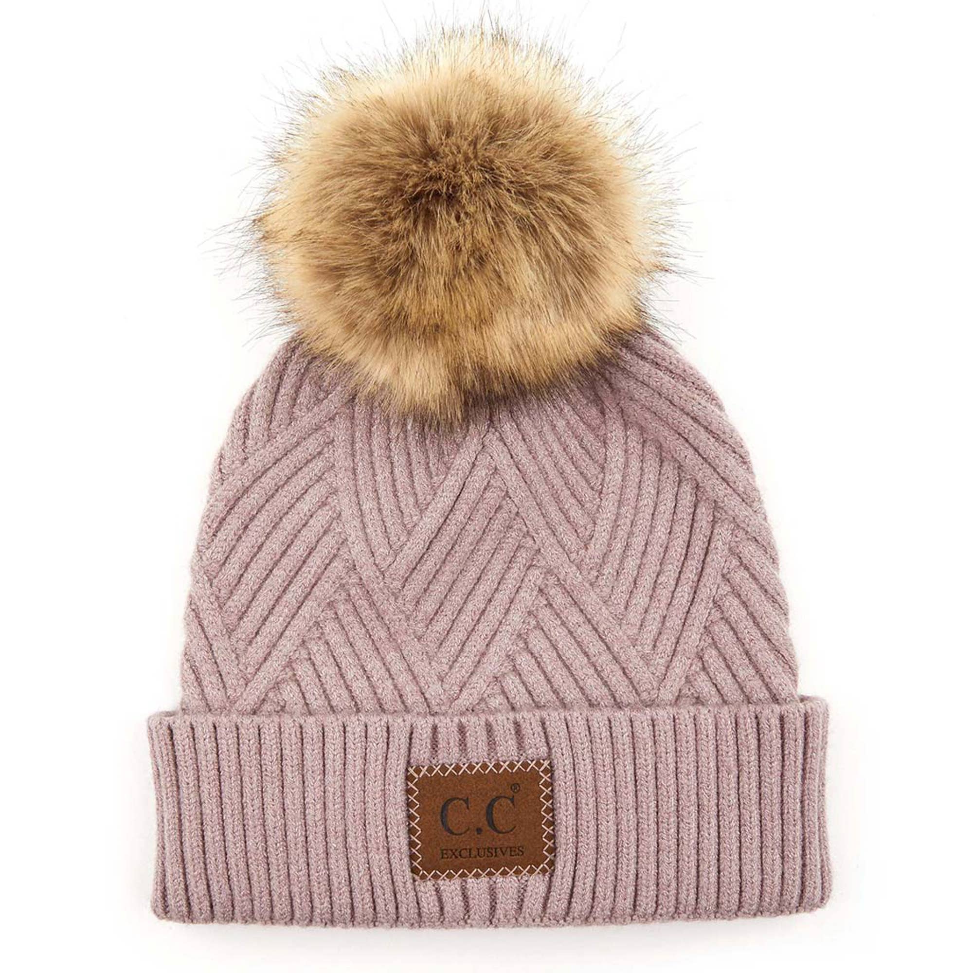 Truly Contagious - Vendita all'ingrosso Berretto - Donna - Berretto in pelle scamosciata CC Criss-Cross (HAT-2060)8