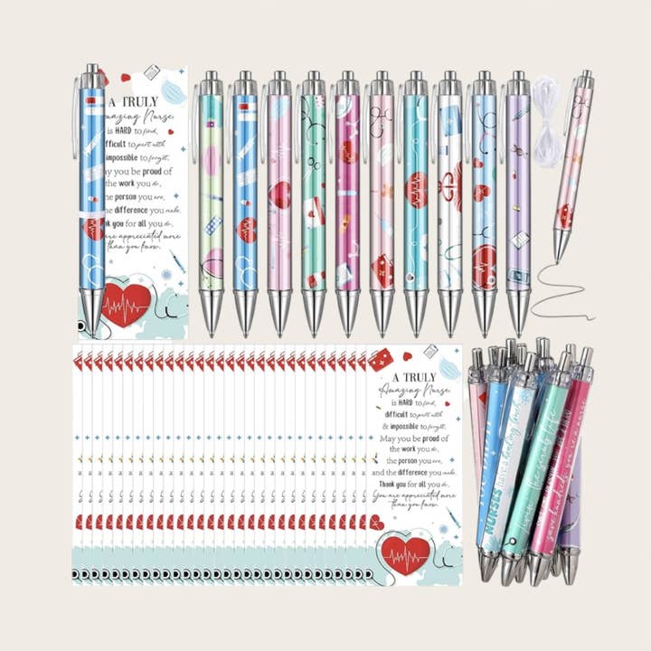 Ensembles de stylos et marque-pages sur le thème des infirmières pour la vente par Ella Blue